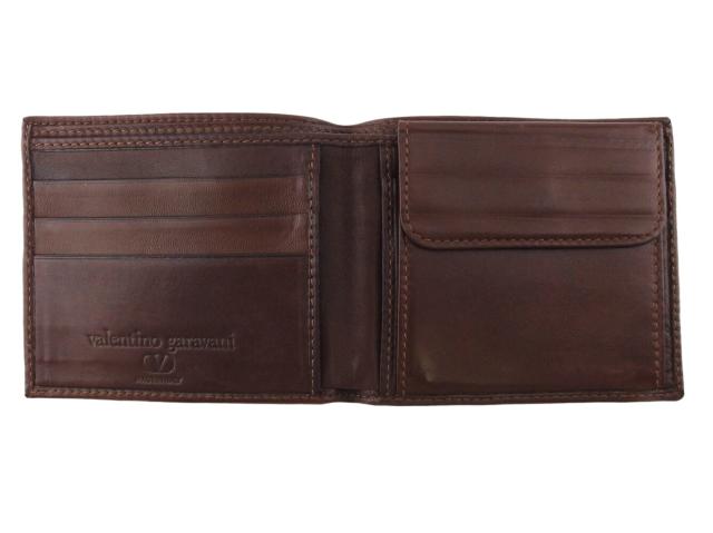 ヴァレンティノ・ガラヴァーニ Valentino Garavani 二つ折り財布 ブラウン レディース 中古_3