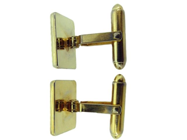 ディオール Dior カフス ロゴ スクエア スウィヴル式 ゴールド