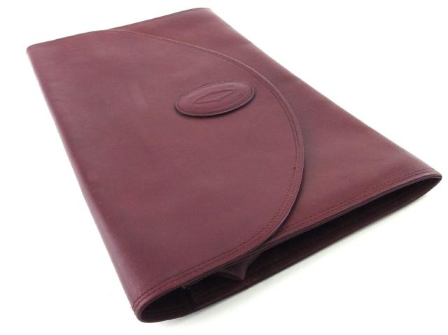 Cartier カルティエ　クラッチバッグ マストライン マスタードxボルドー Cartier カルティエ クラッチバッグ マストライン マスタードxボルドー