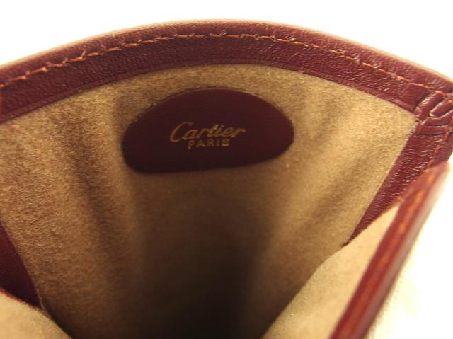 【30％OFF★週末タイムセール】カルティエ CARTIER メガネケースマストライン ボルドー ゴールド レディース 中古_5