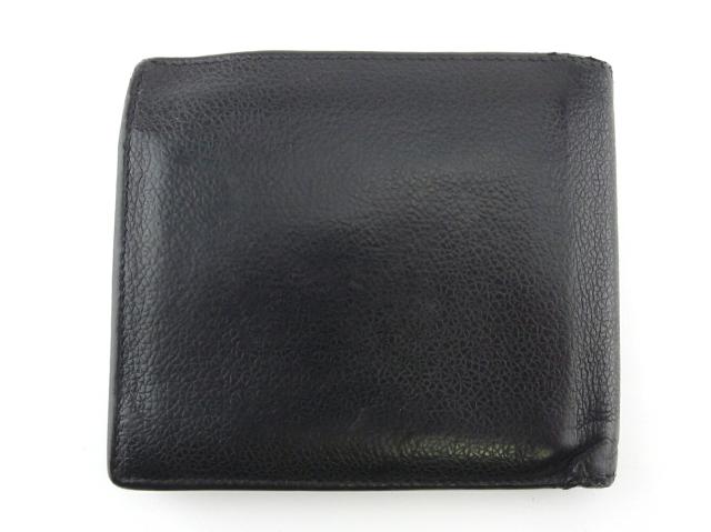 ブルガリ BVLGARI 二つ折り財布ロゴプレート ブラック シルバー レディース 中古_1