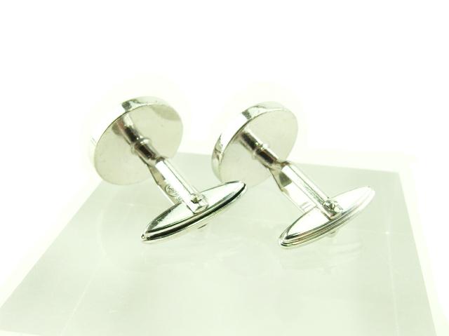 【30％OFF★週末タイムセール】ダンヒル Dunhill カフスボタンデザイン スウィヴル式 シルバー レディース 中古_4