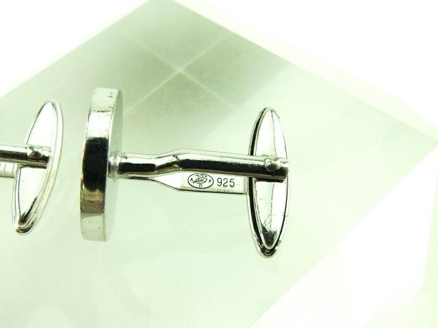【30％OFF★週末タイムセール】ダンヒル Dunhill カフスボタンデザイン スウィヴル式 シルバー レディース 中古_6