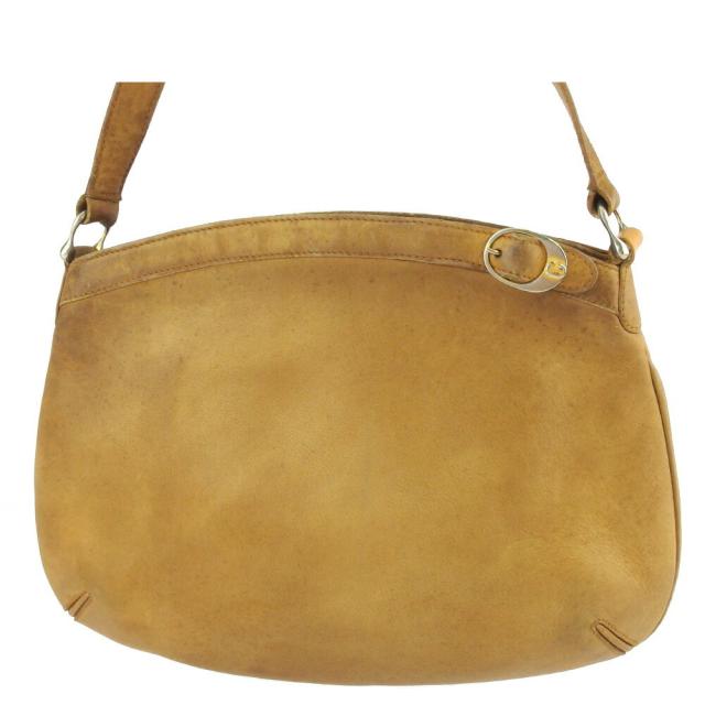 【X'masセール★30%OFF】グッチ GUCCI ショルダーバッグGマークベルト オールドグッチ ベージュ シルバー ゴールド レディース 中古