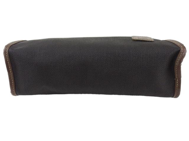 【30％OFF★土日ひと休み大売り出し】ダン吸血鬼 Dunhill クラッチバッグヘリンボーン 黒いこと 赤銅色 レディース 中古