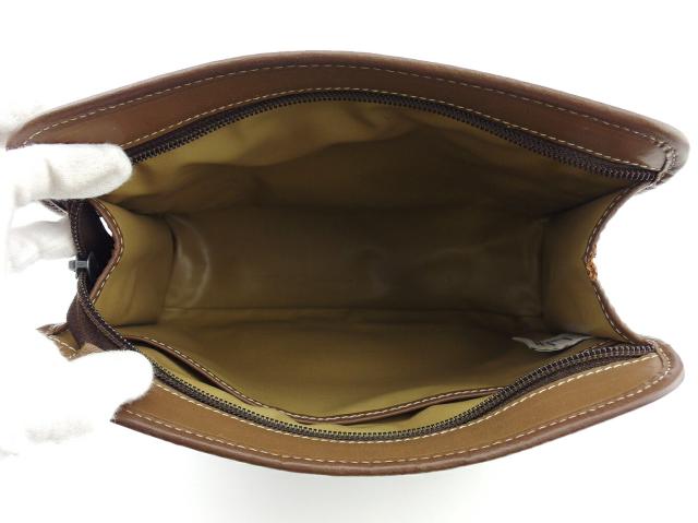 【30％OFF★土日ひと休み大売り出し】ダン吸血鬼 Dunhill クラッチバッグヘリンボーン 黒いこと 赤銅色 レディース 中古