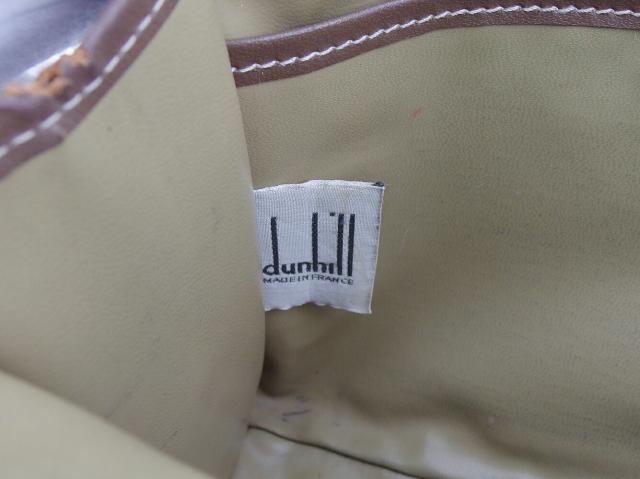 【30％OFF★土日ひと休み大売り出し】ダン吸血鬼 Dunhill クラッチバッグヘリンボーン 黒いこと 赤銅色 レディース 中古