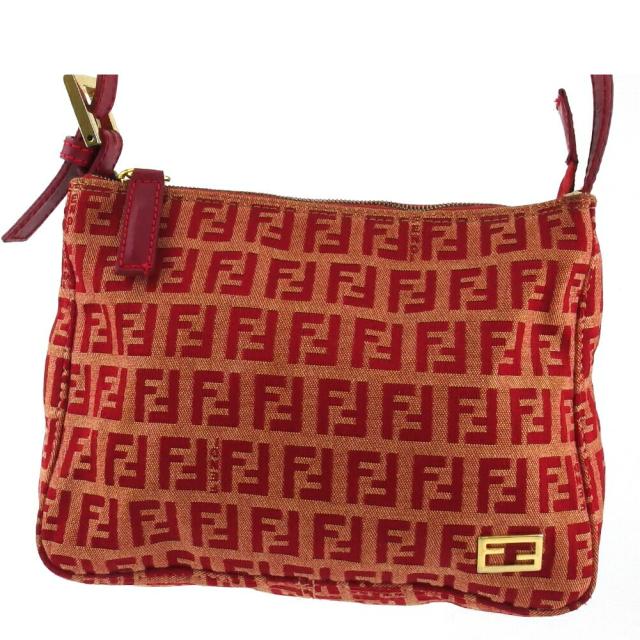 フェンディ FENDI ハンドバッグズッキーノ レッド ゴールド レディース