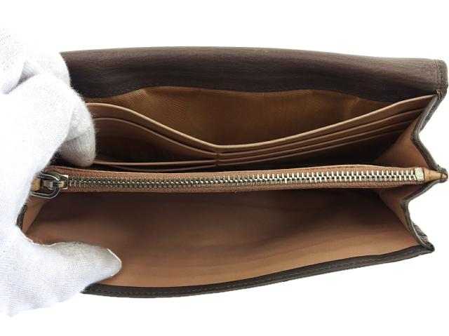 【30％OFF★週末タイムSALE】プラダ PRADA 長財布リボン グレー 灰色 シルバー レディース 中古_3