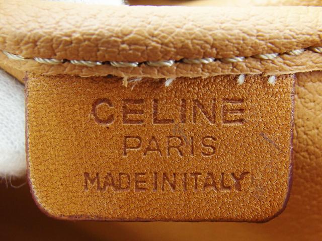 【GWタイムセール】セリーヌ CELINE ハンドバッグマカダム ブラウン ベージュ ゴールド レディース 中古_9