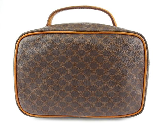 【GWタイムセール】セリーヌ CELINE ハンドバッグマカダム ブラウン ベージュ ゴールド レディース 中古_1