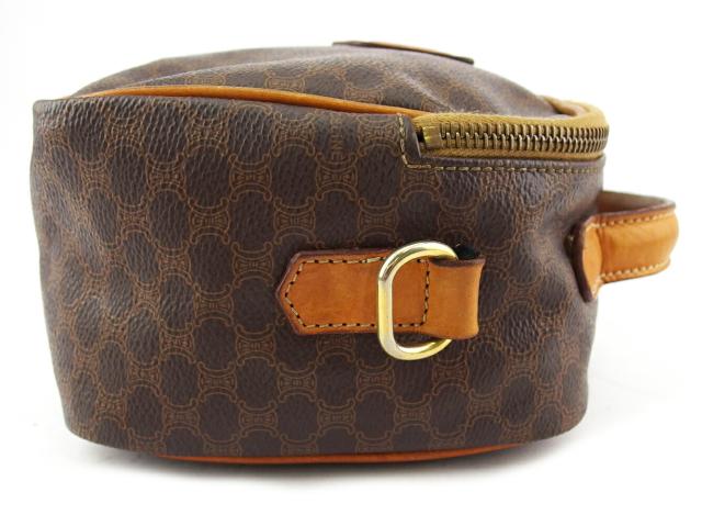 【GWタイムセール】セリーヌ CELINE ハンドバッグマカダム ブラウン ベージュ ゴールド レディース 中古_2