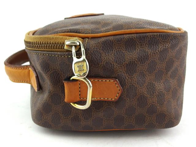 【GWタイムセール】セリーヌ CELINE ハンドバッグマカダム ブラウン ベージュ ゴールド レディース 中古_3