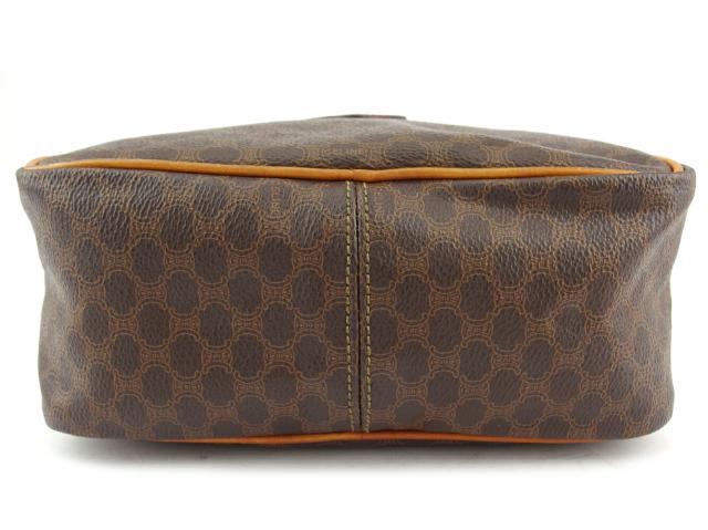 【GWタイムセール】セリーヌ CELINE ハンドバッグマカダム ブラウン ベージュ ゴールド レディース 中古_4