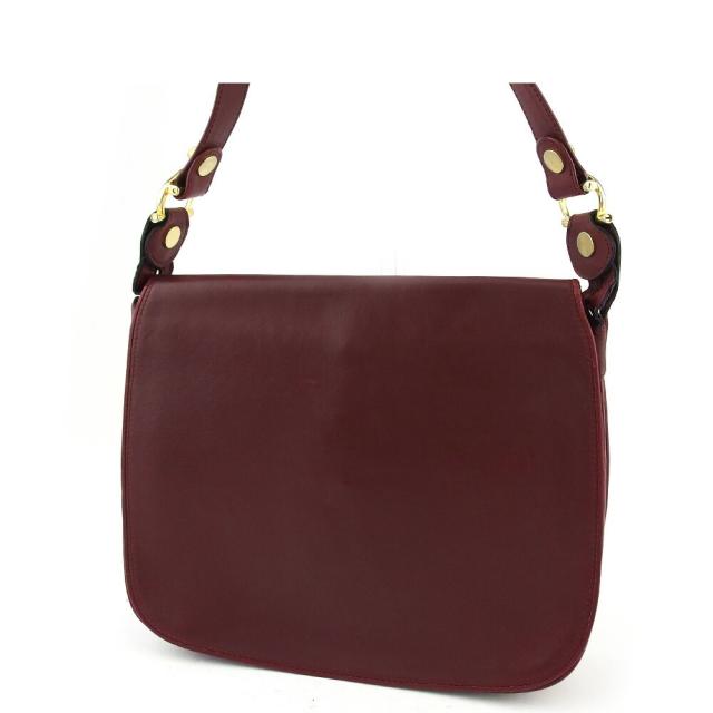 【BIGお買い物ラリー★30%OFFセール中】カルティエ CARTIER ショルダーバッグマストライン ボルドー ゴールド レディース 中古