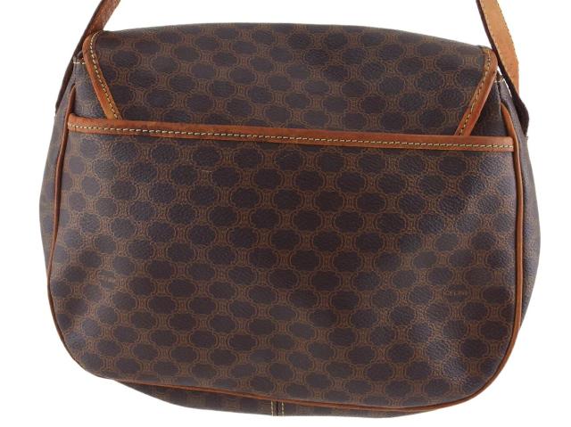 【30％OFF★週末タイムセール】セリーヌ CELINE ショルダーバッグマカダム ブラウン ベージュ ゴールド レディース 中古_1