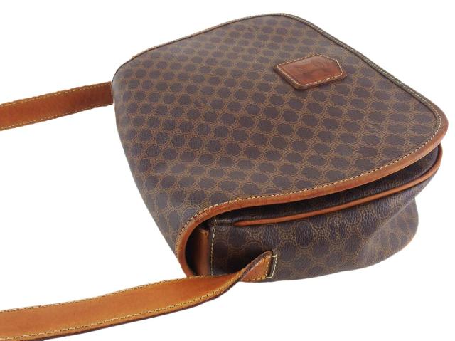 【30％OFF★週末タイムセール】セリーヌ CELINE ショルダーバッグマカダム ブラウン ベージュ ゴールド レディース 中古_2