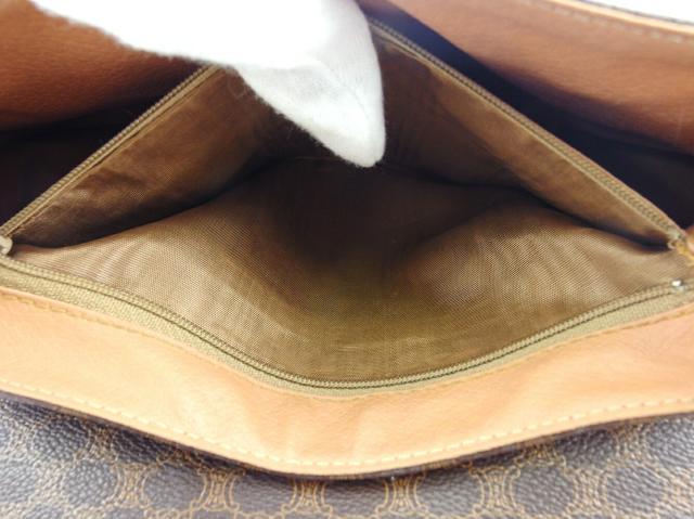 【30％OFF★週末タイムセール】セリーヌ CELINE ショルダーバッグマカダム ブラウン ベージュ ゴールド レディース 中古_5