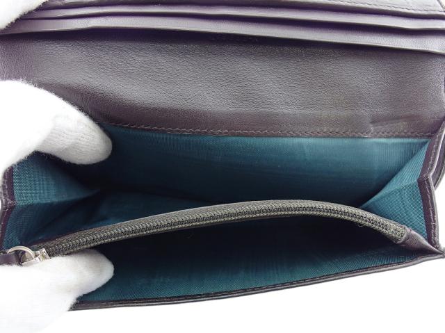 【週末タイムSALE★30%OFF】サルヴァトーレフェラガモ Salvatore Ferragamo 長財布ガンチーニ ブラウン シルバー レディース 中古