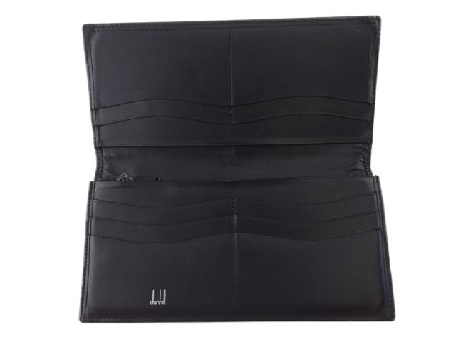 ダンヒル Dunhill 長財布センチュリーマン ブラック シルバー レディース 中古_4