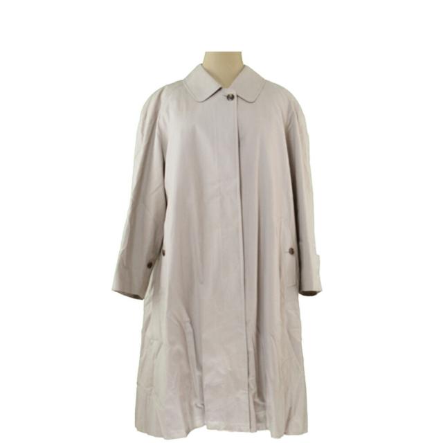 【BIGお買い物ラリー★30%OFFセール中】バーバリー BURBERRY トレンチコートステンカラー ♯13BRサイズ シングル ロング ベージュ レディース 中古