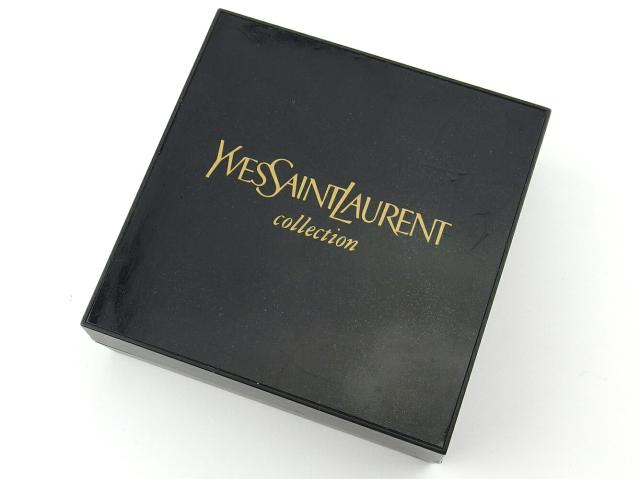 【30％OFF★週末タイムセール】サンローラン SAINT LAURENT カフスYSLロゴ スウィヴル式 ゴールド ネイビー グレー 灰色 レディース 中古_7