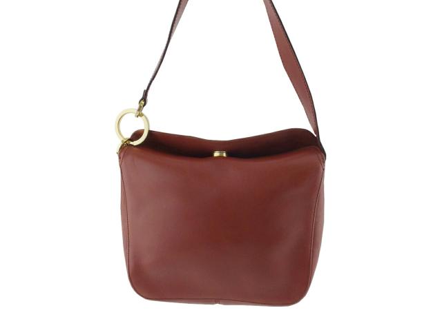 サルヴァトーレフェラガモ Salvatore Ferragamo ショルダーバッグ ブラウン ゴールド レディース 中古_1