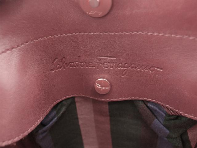 サルヴァトーレフェラガモ Salvatore Ferragamo ショルダーバッグ ブラウン ゴールド レディース 中古_7