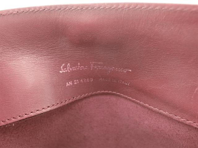 サルヴァトーレフェラガモ Salvatore Ferragamo ショルダーバッグ ブラウン ゴールド レディース 中古_8