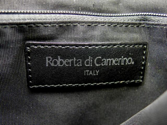 【30％OFF★週末タイムセール】ロベルタ・ディ・カメリーノ Roberta di Camerino ショルダーバッグR柄 ブラウン シルバー レディース 中古_8