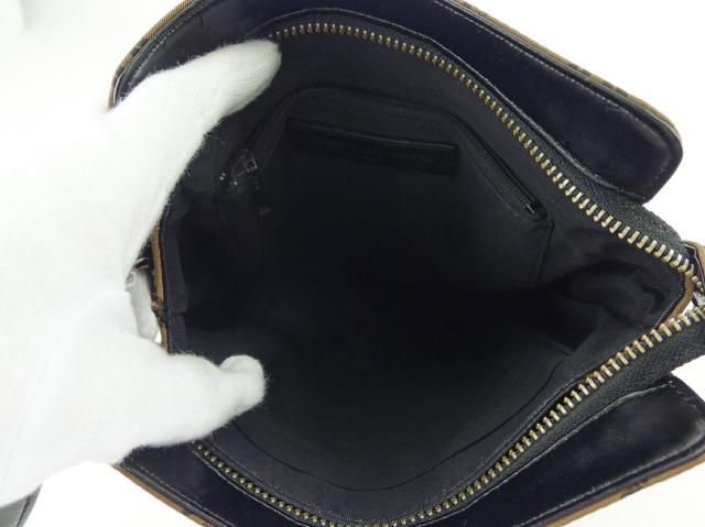 【30％OFF★週末タイムセール】ロベルタ・ディ・カメリーノ Roberta di Camerino ショルダーバッグR柄 ブラウン シルバー レディース 中古_5