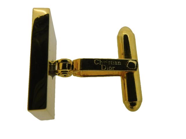 ディオール Dior カフスロゴ スウィヴル式 ゴールド レディース 中古