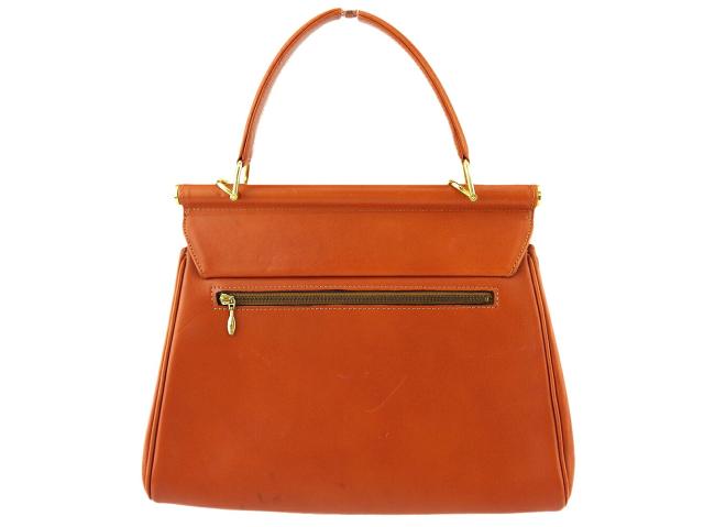 【GWタイムセール】ヴァレンティノ・ガラヴァーニ Valentino Garavani ハンドバッグロゴベルト ブラウン ゴールド レディース 中古_1