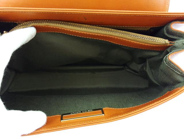 【GWタイムセール】ヴァレンティノ・ガラヴァーニ Valentino Garavani ハンドバッグロゴベルト ブラウン ゴールド レディース 中古_5