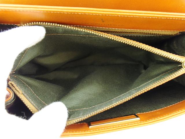 【GWタイムセール】ヴァレンティノ・ガラヴァーニ Valentino Garavani ハンドバッグロゴベルト ブラウン ゴールド レディース 中古_7