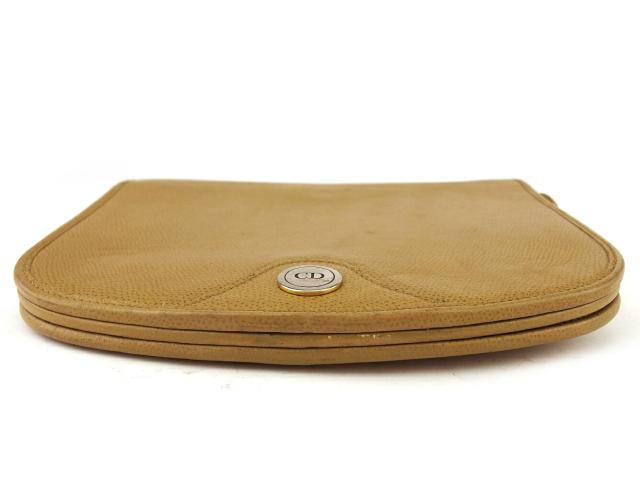 【30％OFF★週末タイムセール】ディオール Dior ショルダーバッグCDプレート オールドディオール ベージュ シルバー ゴールド レディース 中古_5