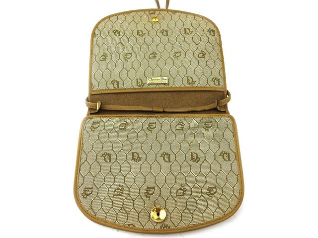 【30％OFF★週末タイムセール】ディオール Dior ショルダーバッグCDプレート オールドディオール ベージュ シルバー ゴールド レディース 中古_6