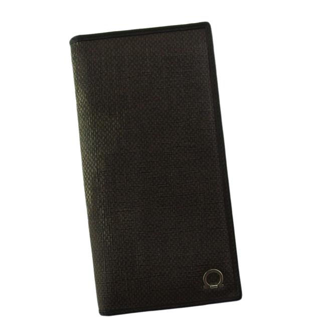 【BIGお買い物ラリー★30%OFFセール中】サルヴァトーレフェラガモ Salvatore Ferragamo 長財布ガンチーニ ブラウン シルバー レディース 中古