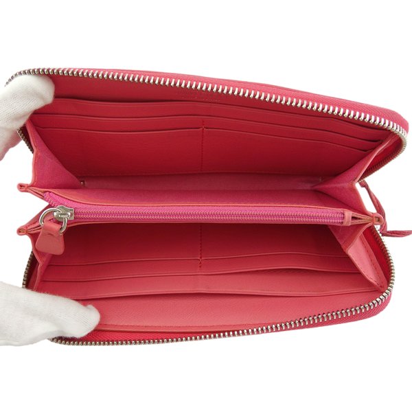 ジミーチュウ JIMMY CHOO 長財布スタースタッズ ラインストーン付き ピンク シルバー ゴールド レディース 中古_4
