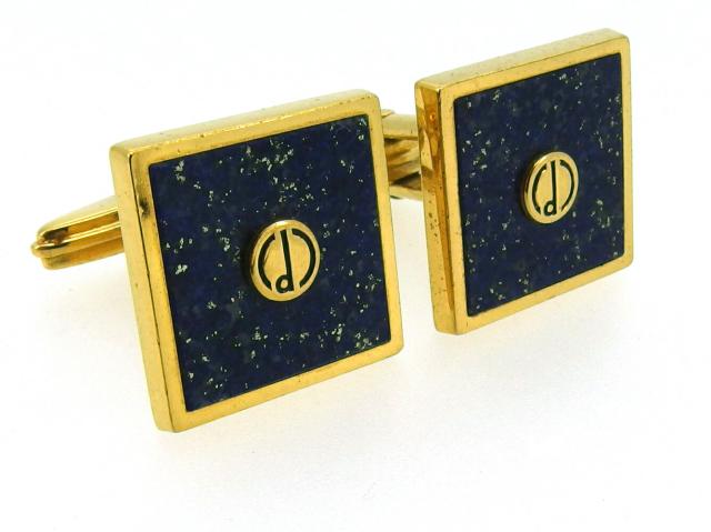 ダンヒル Dunhill カフスdマーク スウィヴル式 ゴールド パープル レディース 中古_1