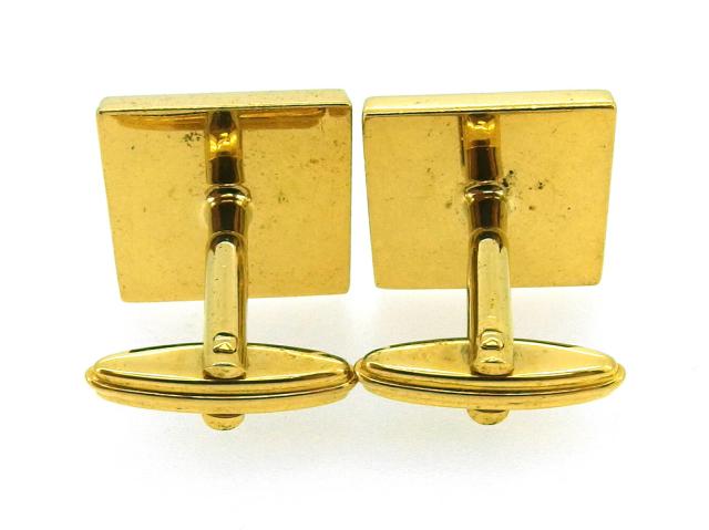 ダンヒル Dunhill カフスdマーク スウィヴル式 ゴールド パープル レディース 中古_3