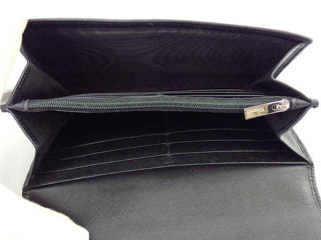 【BIGお買い物ラリー★30%OFFセール中】サルヴァトーレフェラガモ Salvatore Ferragamo 長財布ラインストーン ブラック シルバー レディース 中古 サルヴァトーレフェラガモ Salvatore Ferragamo 長財布ラインストーン