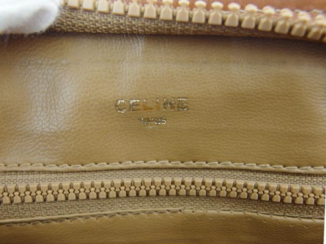 【30％OFF★土日ひと休み大売り出し】セリーヌ CELINE クラッチバッグマカダム ベージュ 赤銅色 レディース 中古