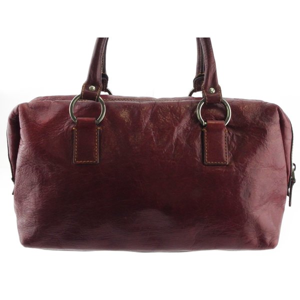 【GWタイムセール】グッチ GUCCI ハンドバッグロゴプレート ボルドー シルバー レディース 中古_1