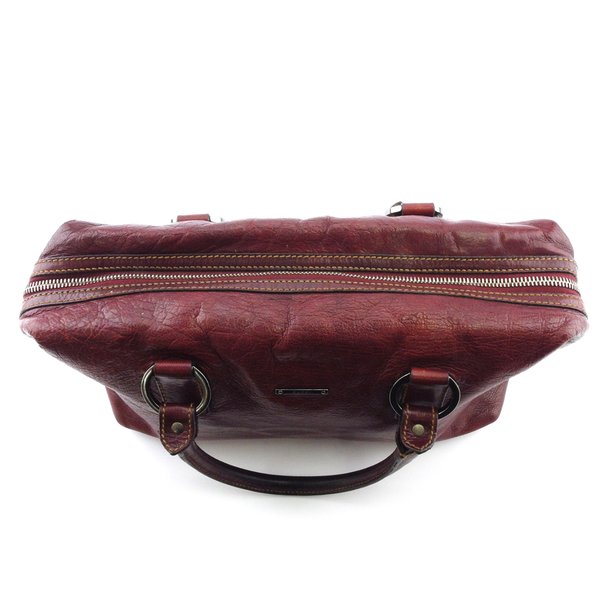 【GWタイムセール】グッチ GUCCI ハンドバッグロゴプレート ボルドー シルバー レディース 中古_5