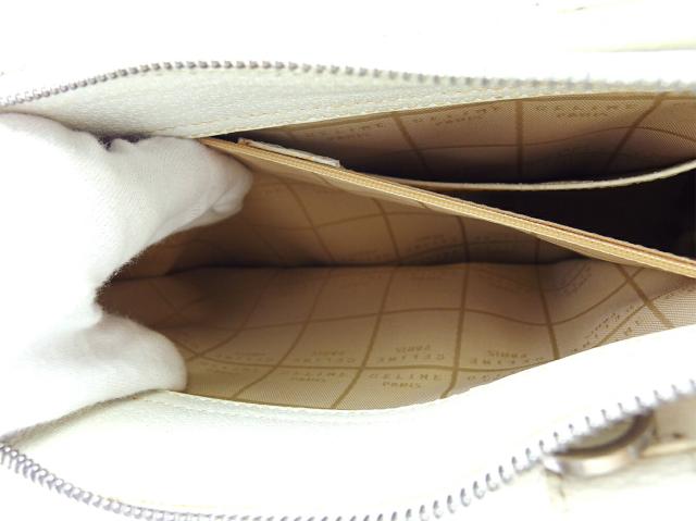 セリーヌ CELINE トートバッグスクエアフォルム ホワイト 白 シルバー