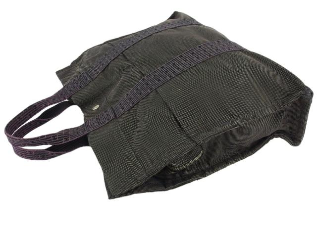エルメス HERMES トートバッグエールライン トートMM ブラック グレー 灰色 シルバー レディース 中古_2