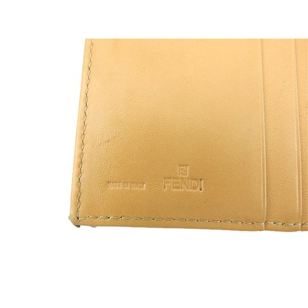 【GWタイムセール】フェンディ FENDI 二つ折り財布ズッキーノ ベージュ ブラウン系 レディース 中古_9