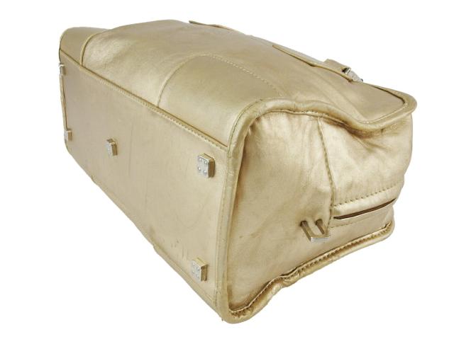 【GWタイムセール】ロエベ LOEWE ハンドバッグアマソナ29 アナグラムマーク ゴールド シルバー レディース 中古_3