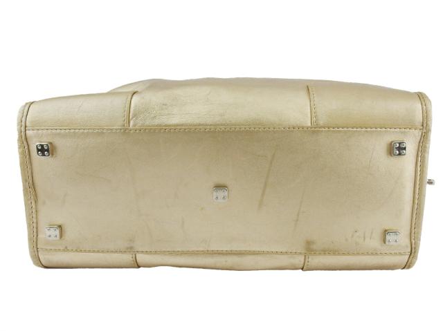 【GWタイムセール】ロエベ LOEWE ハンドバッグアマソナ29 アナグラムマーク ゴールド シルバー レディース 中古_4